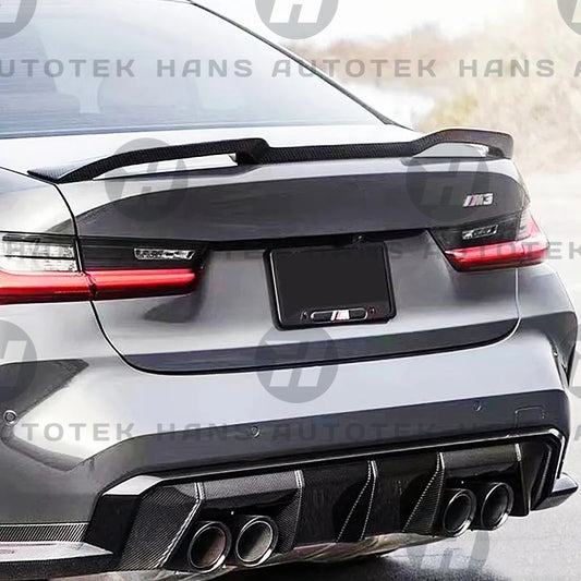 V STYLE GLOSS BLACK REAR SPOILER TRUNK FOR BMW G80 M3 G20 3 SERIES SEDAN 2019-UP