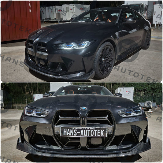 Full Dry Carbon Fibre CSL Style Front Bumper Grill FOR BMW M3 M4 G80 G82 G83 with ACC