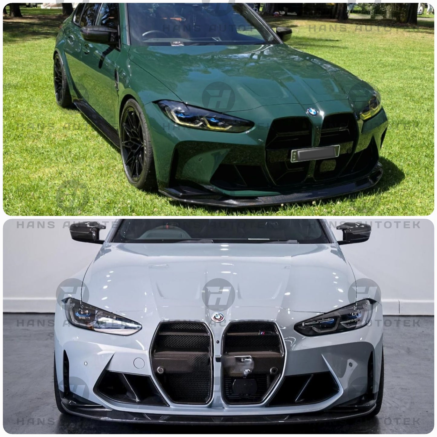 R Style Real Carbon Fiber Front Lip FOR BMW M3 M4 G80 G82 G83 ( 2020 - Up )