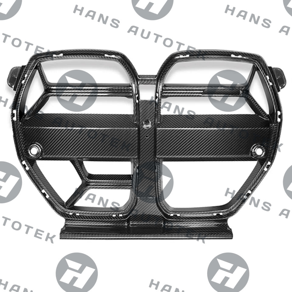 Full Dry Carbon Fibre CSL Style Front Bumper Grill FOR BMW M3 M4 G80 G82 G83 with ACC