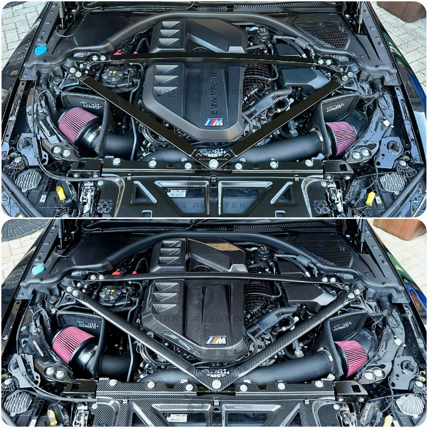 FULL DRY CARBON FIBER RACING STYLE STRUT BRACE ENGINE FOR BMW M3 M4 G80 G82 G83