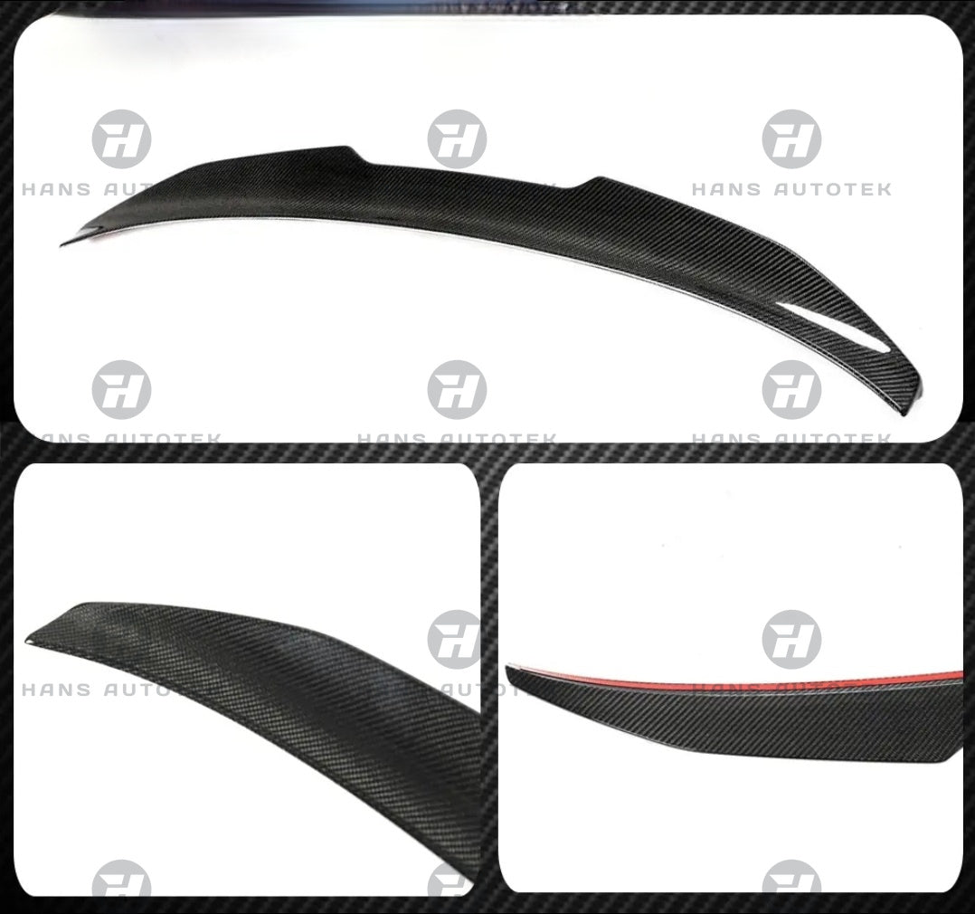 PSM Style Carbon Fiber Rear Trunk Spoiler For Audi A3 S3 RS3 GY Sedan ( 2022 - 2024)