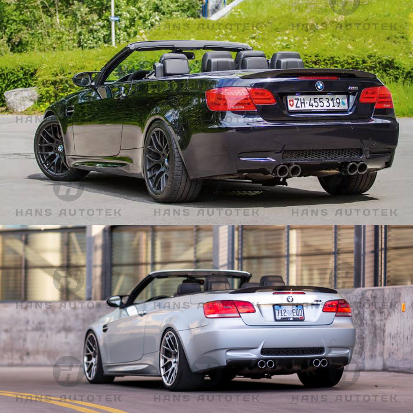 Full Carbon Fiber Rear Spoiler P style FOR BMW 3 Series Convertible E93 M3 335i 323 2D