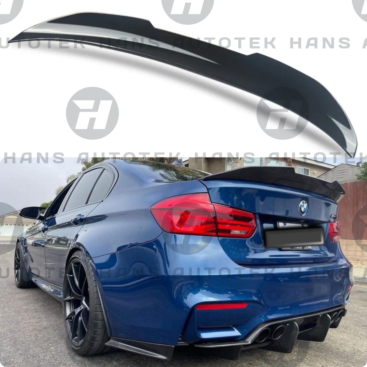 PSM Kick Style Gloss Black Rear Trunk Spoiler For BMW 3 SERIES F30 F80 M3 SEDAN