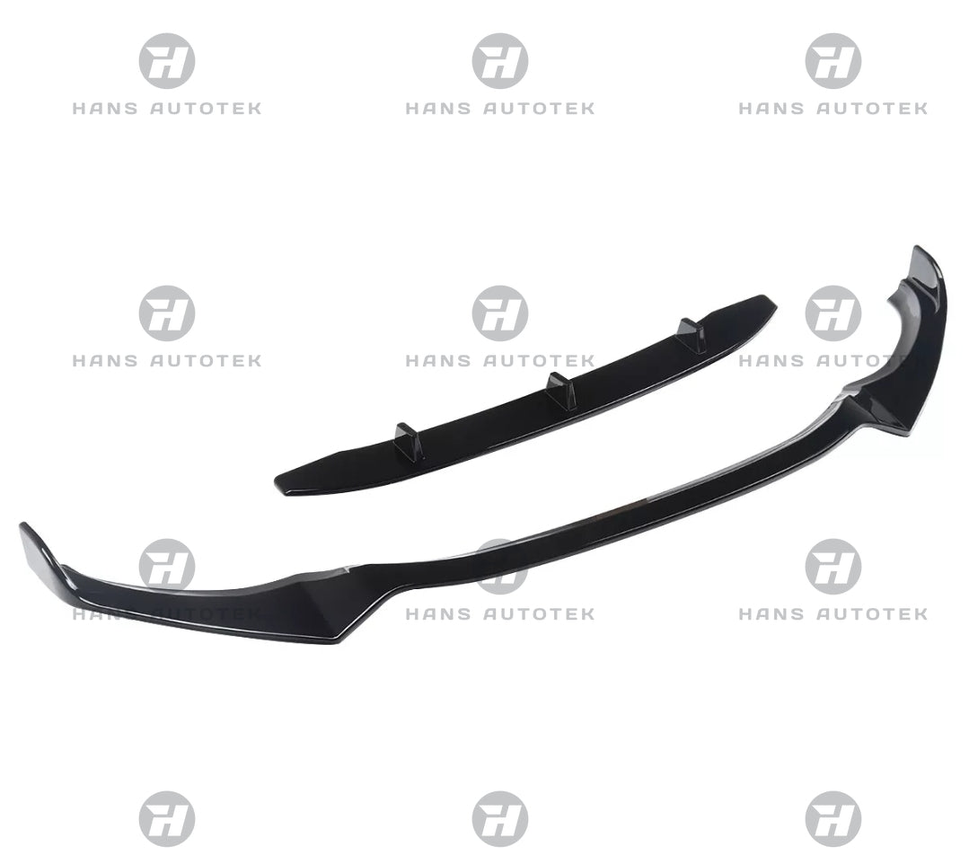 GLOSS BLACK W STYLE FRONT LIP SPLITTERS FOR BMW X3 G01 X4 G02 PRE LCI ( 17- 21 )
