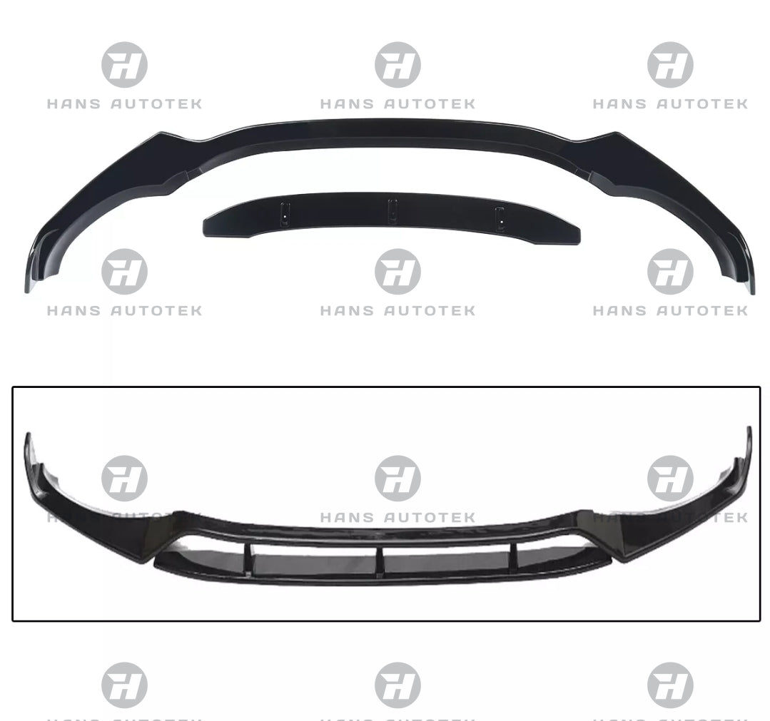 GLOSS BLACK W STYLE FRONT LIP SPLITTERS FOR BMW X3 G01 X4 G02 PRE LCI ( 17- 21 )