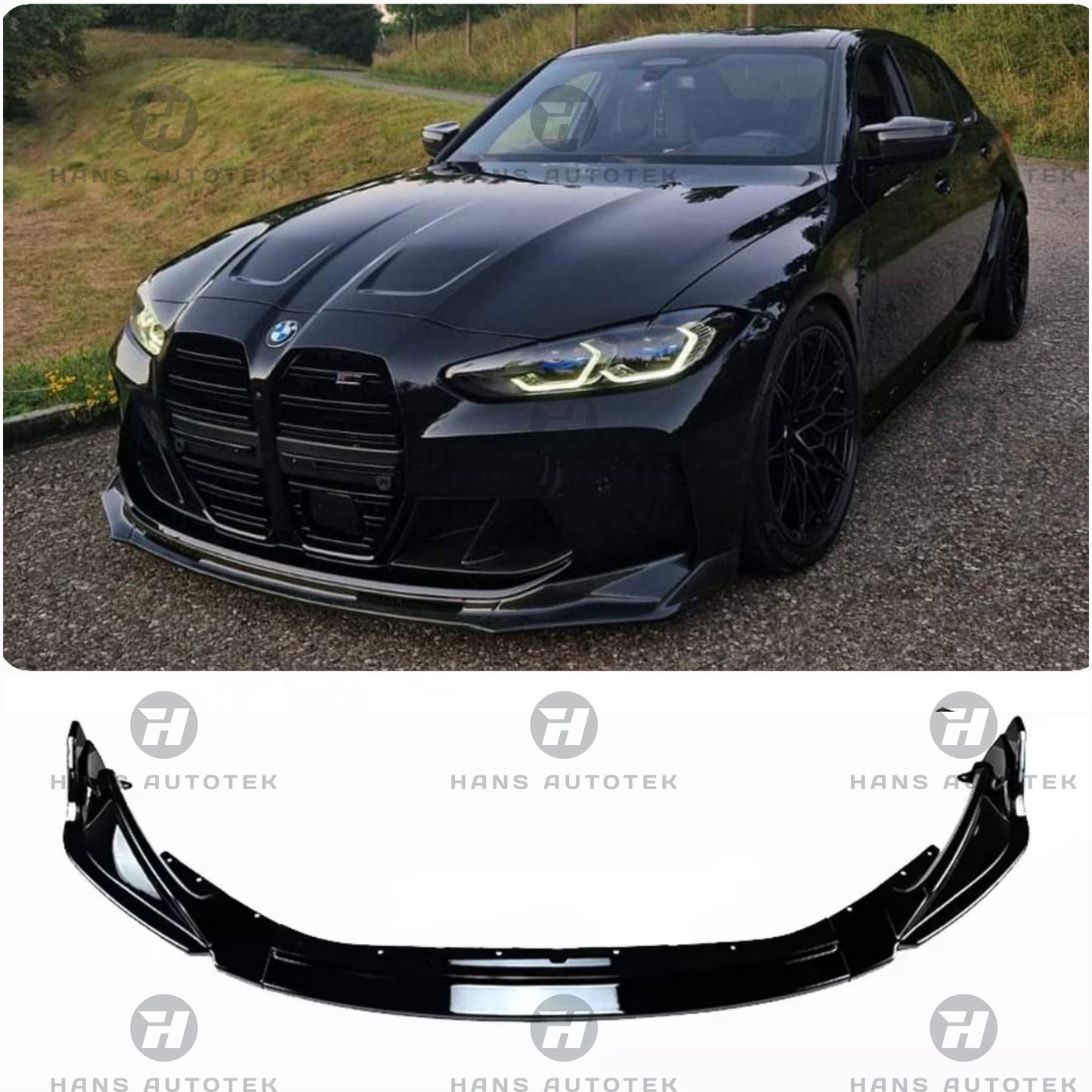 CSL Style Gloss Black Splitter Front Lip FOR BMW M3 M4 G80 G82 G83 ( 2020+ )