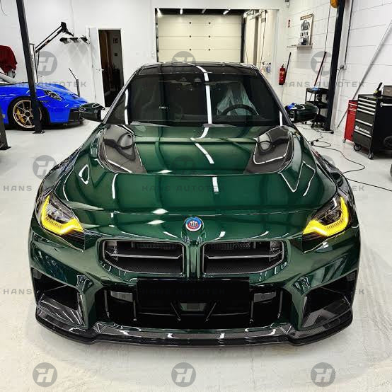 AP STYLE REAL DRY CARBON FIBER FRONT GRILL FOR BMW M2 G87 COUPE ( 2022 - UP )
