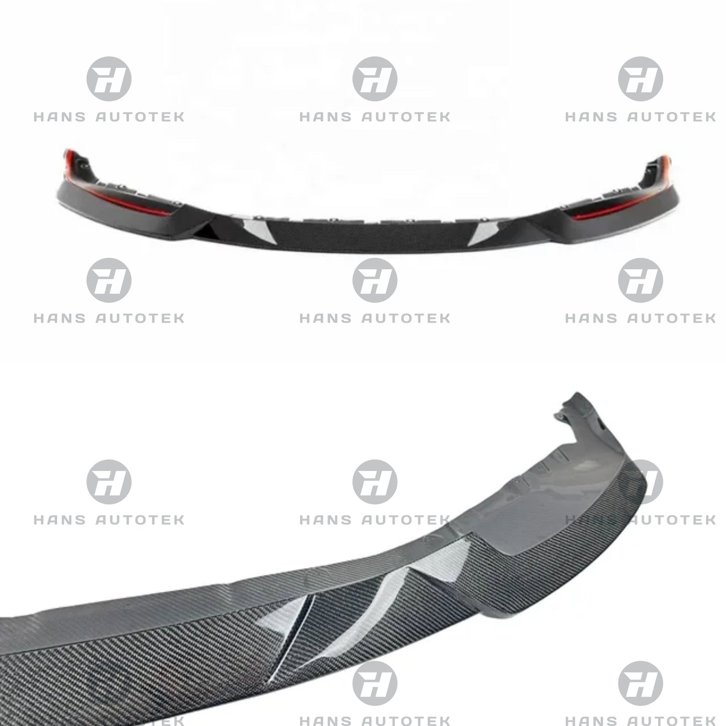 R STYLE REAL CARBON FIBER FRONT LIP SPLITTER FOR BMW M2 G87 COUPE ( 2022 - UP )