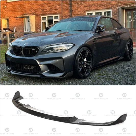 MPerformance Style Real Carbon Fiber Front Spliter Lip For OG BMW M2 F87 (16-18)