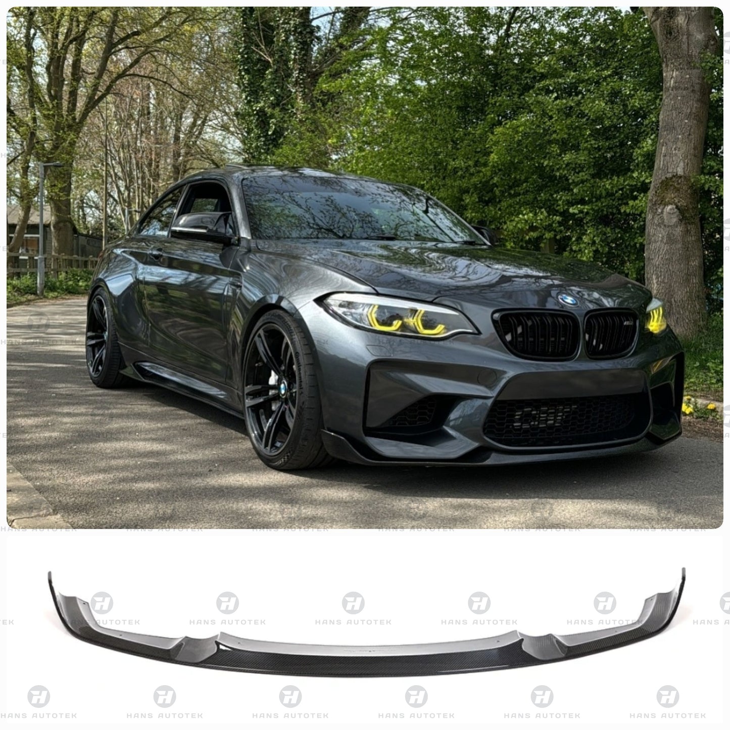 MPerformance Style Real Carbon Fiber Front Spliter Lip For OG BMW M2 F87 (16-18)