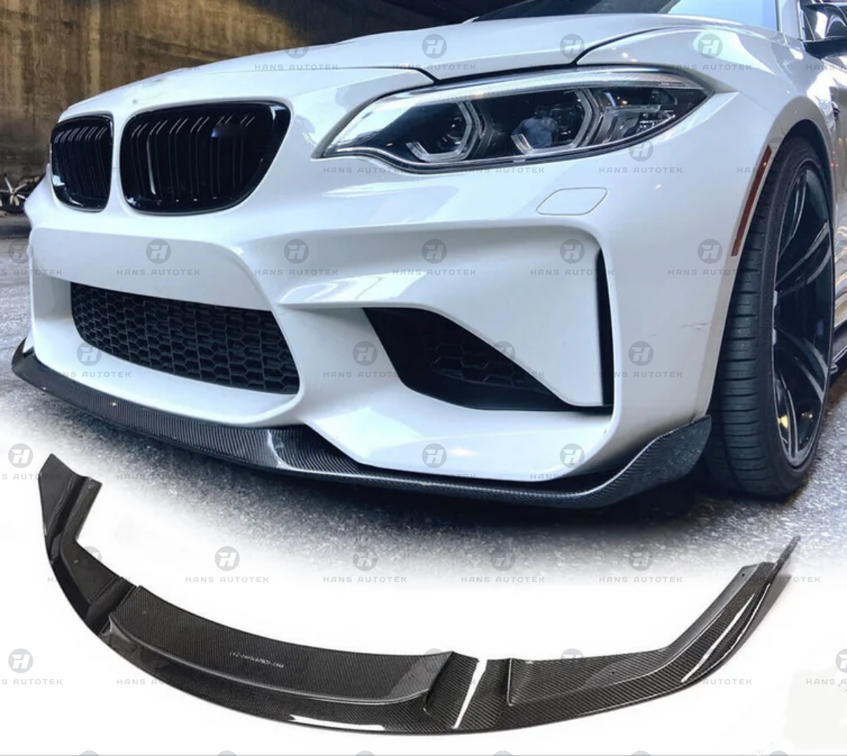 MPerformance Style Real Carbon Fiber Front Spliter Lip For OG BMW M2 F87 (16-18)