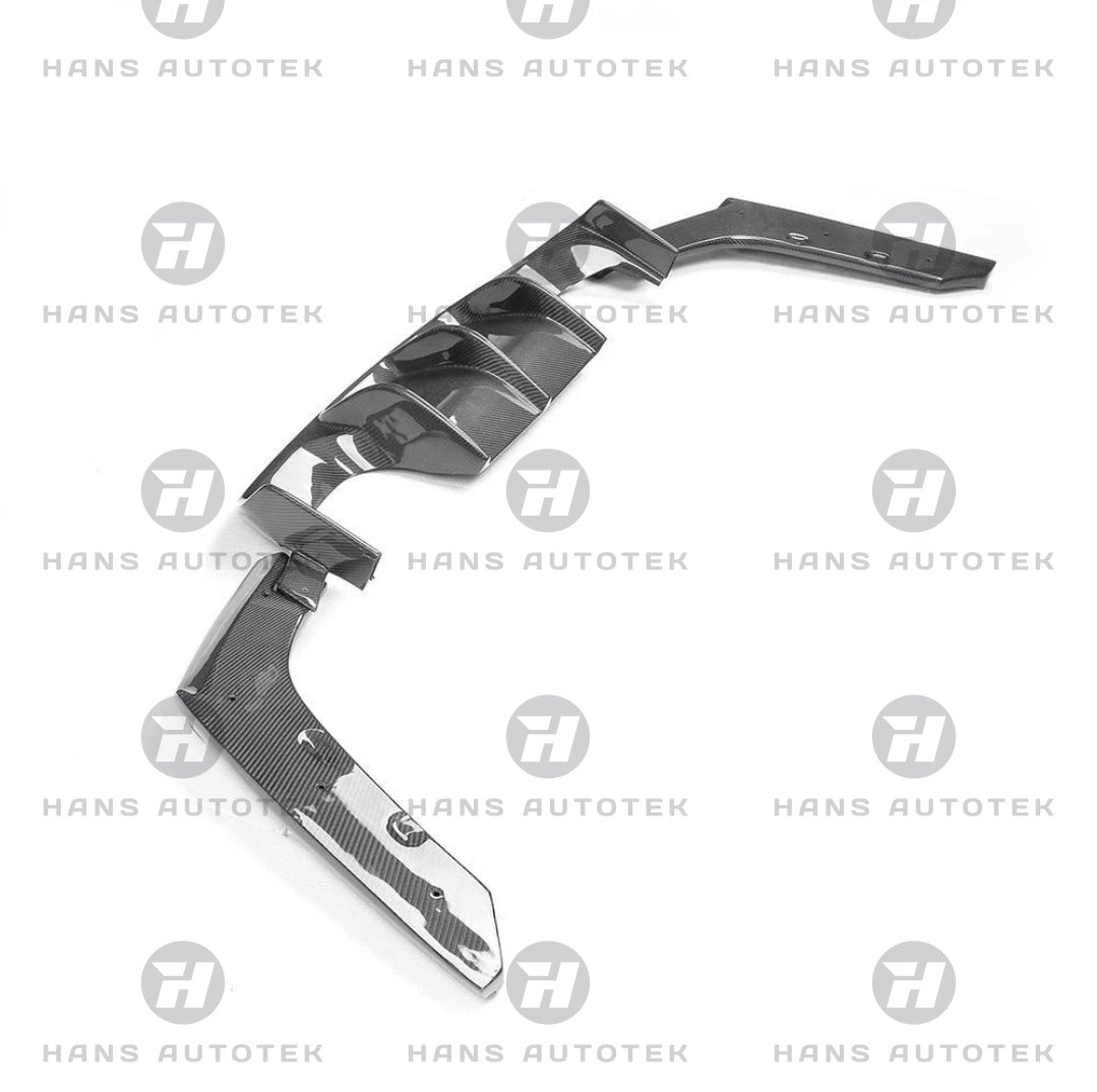 V Style Real Full Carbon Fiber Rear Diffuser FOR BMW M3 M4 F80 F82 F83