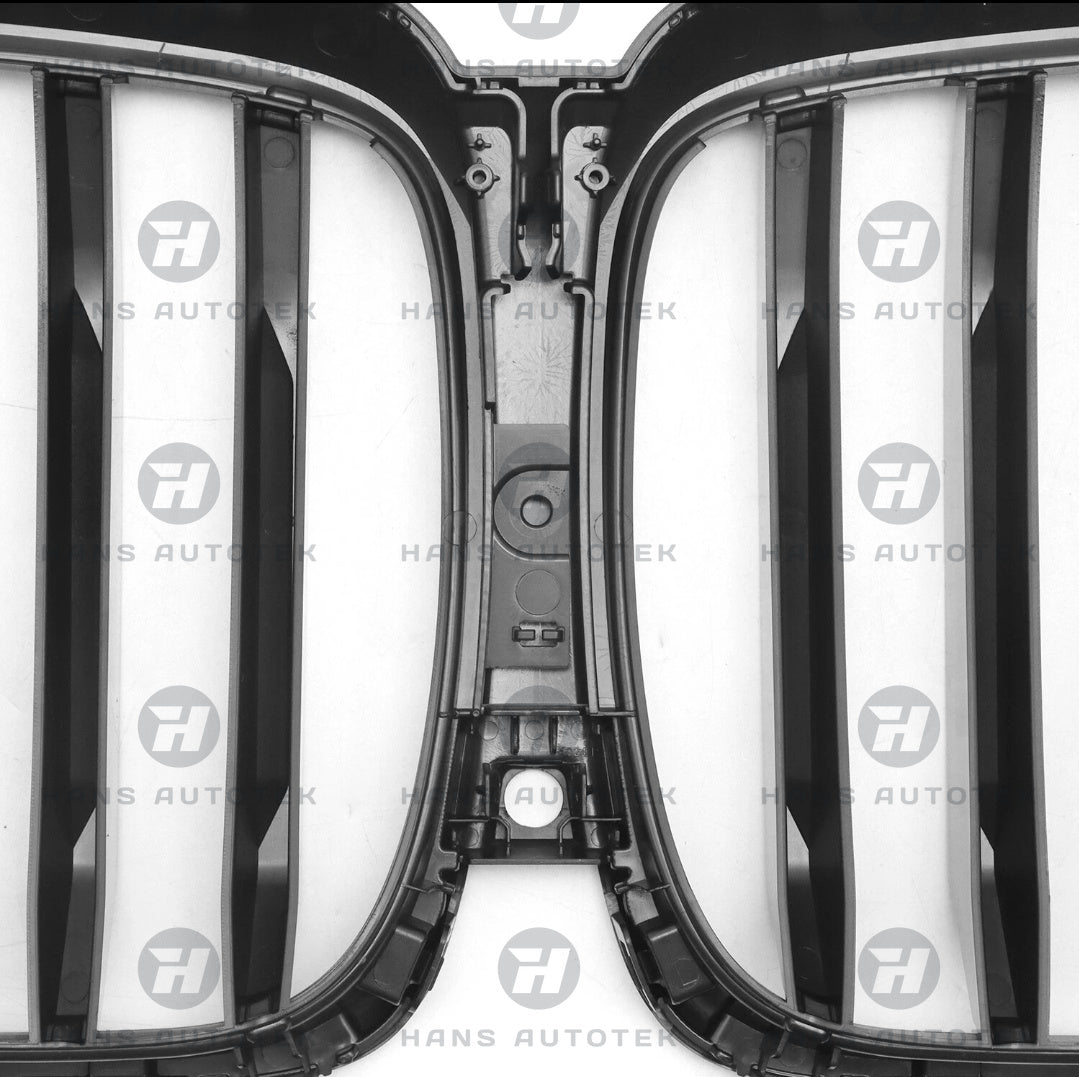 GLOSS BLACK M-STYLE FRONT BAR KIDNEY GRILL SINGLE SLATS FOR BMW X5 G05 LCI 23+