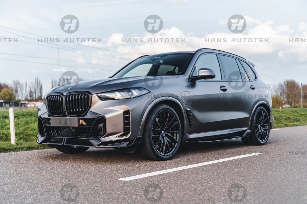 GLOSS BLACK M-STYLE FRONT BAR KIDNEY GRILL SINGLE SLATS FOR BMW X5 G05 LCI 23+