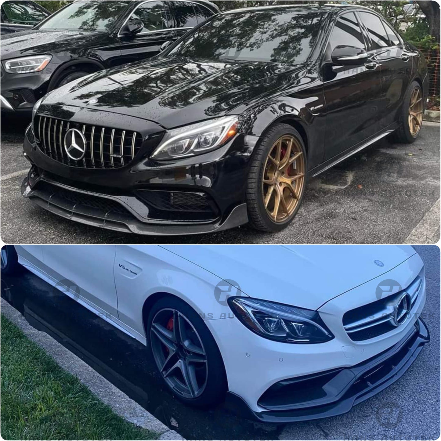 BRABUS Style Carbon Fiber Front Lip for Mercedes-Benz C63S AMG W205 C205 SEDAN WAGON