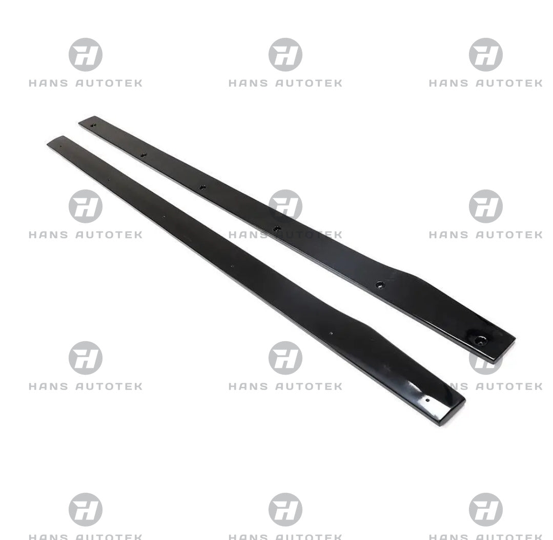 GLOSS BLACK SIDE SKIRTS EXTENSION LIP FOR BENZ CClass W205 C205 C300 C43 C63 AMG