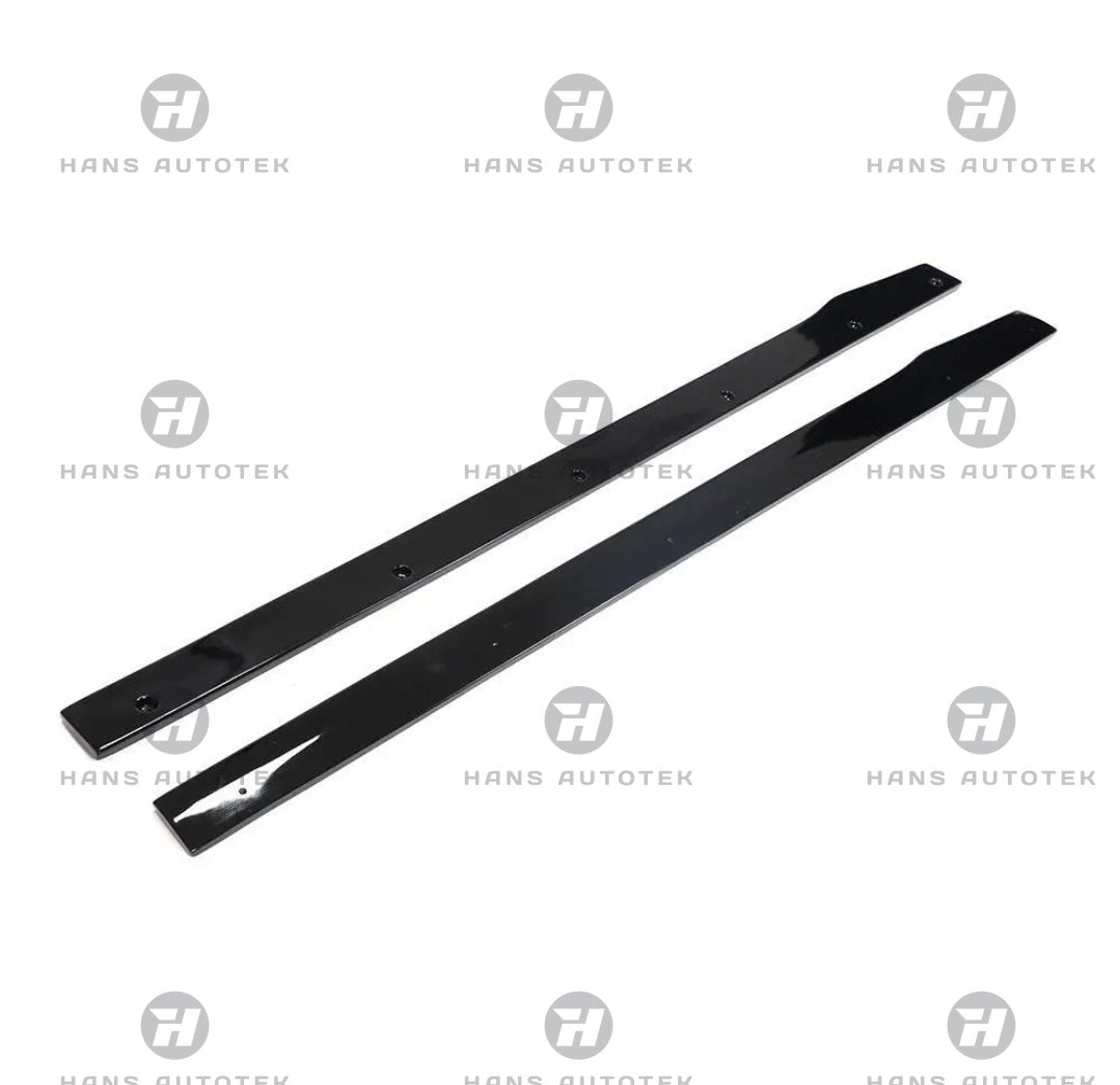 GLOSS BLACK SIDE SKIRTS EXTENSION LIP FOR BENZ CClass W205 C205 C300 C43 C63 AMG