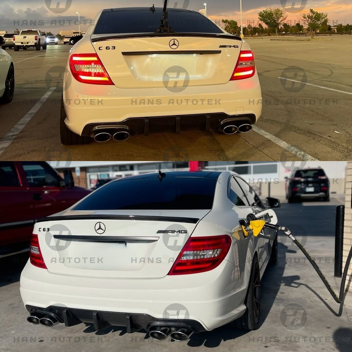 REAL CARBON FIBER REAR DIFFUSER BUMPER FOR MERCEDES C63 W204 FL ( 2011-2014)