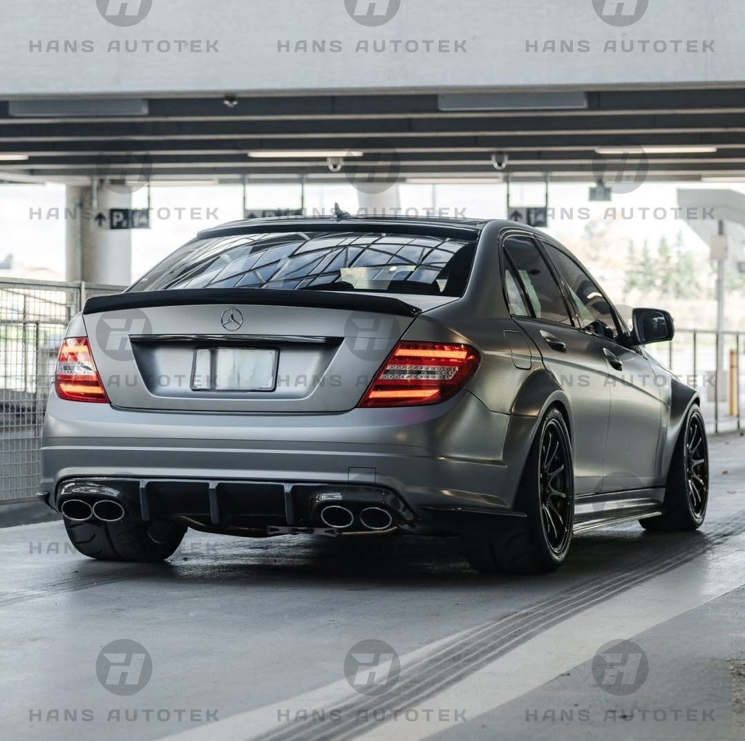 REAL CARBON FIBER REAR DIFFUSER BUMPER FOR MERCEDES C63 W204 PRE-FL (2008-2011)