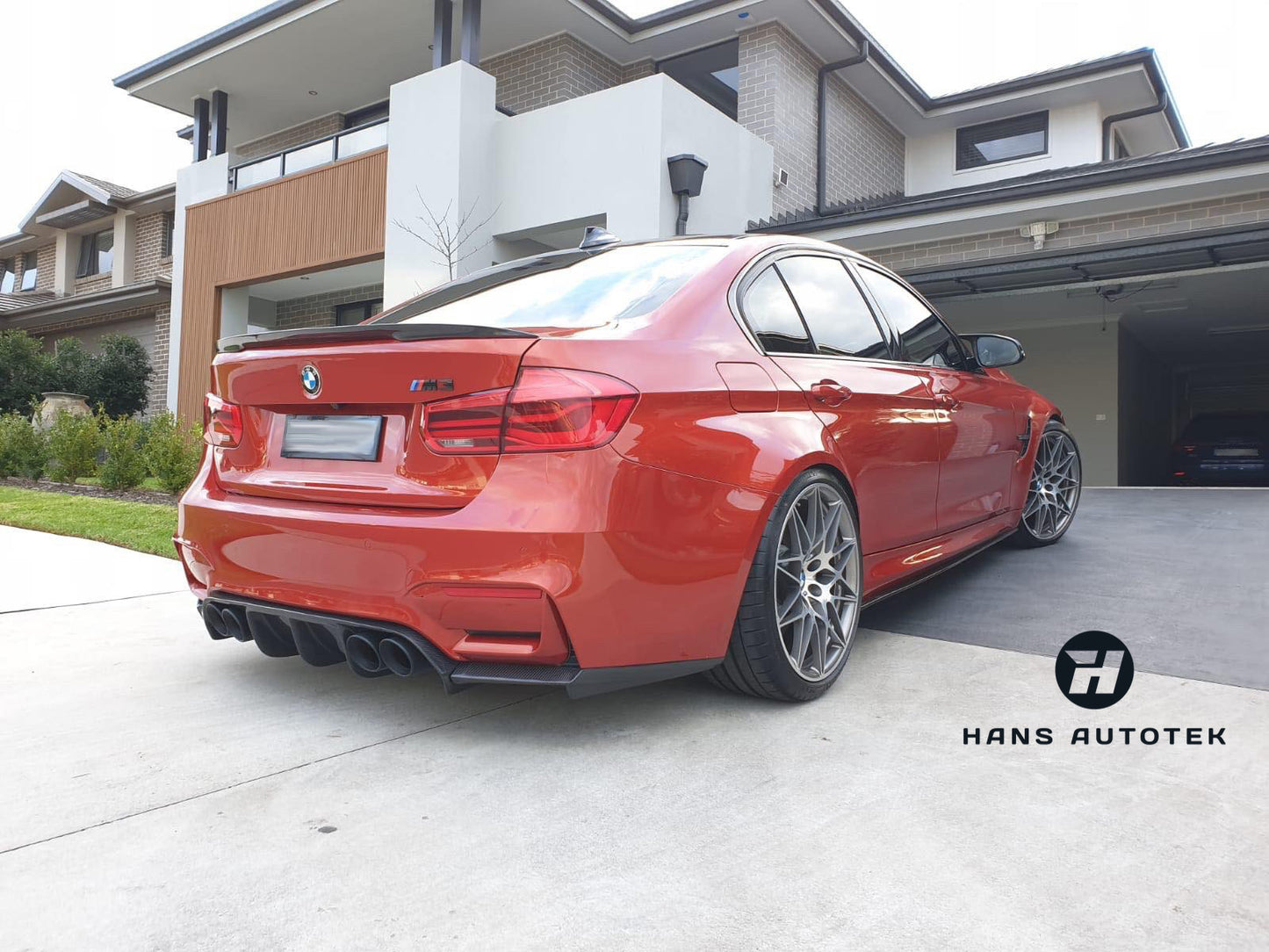 V Style Real Full Carbon Fiber Rear Diffuser FOR BMW M3 M4 F80 F82 F83