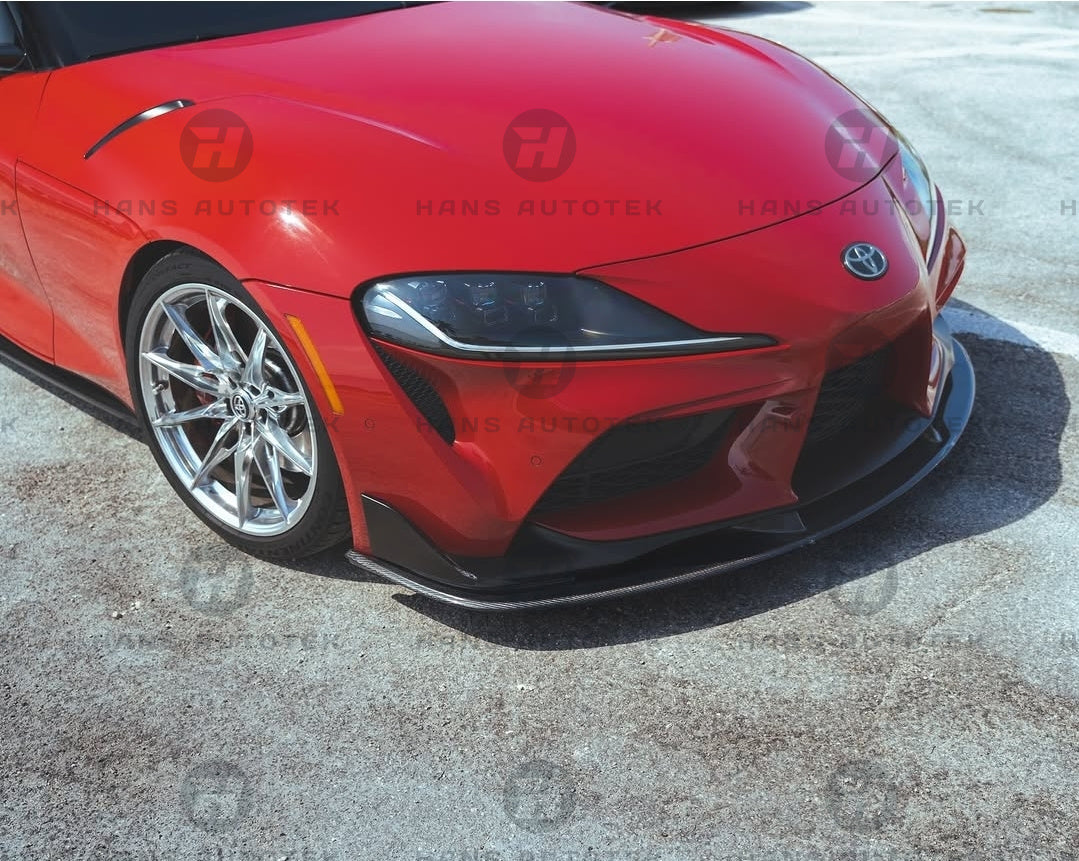 REAL CARBON FIBER A STYLE FRONT LIP FOR TOYOTA SUPRA MK5 A90 GR GTS 2019-UP