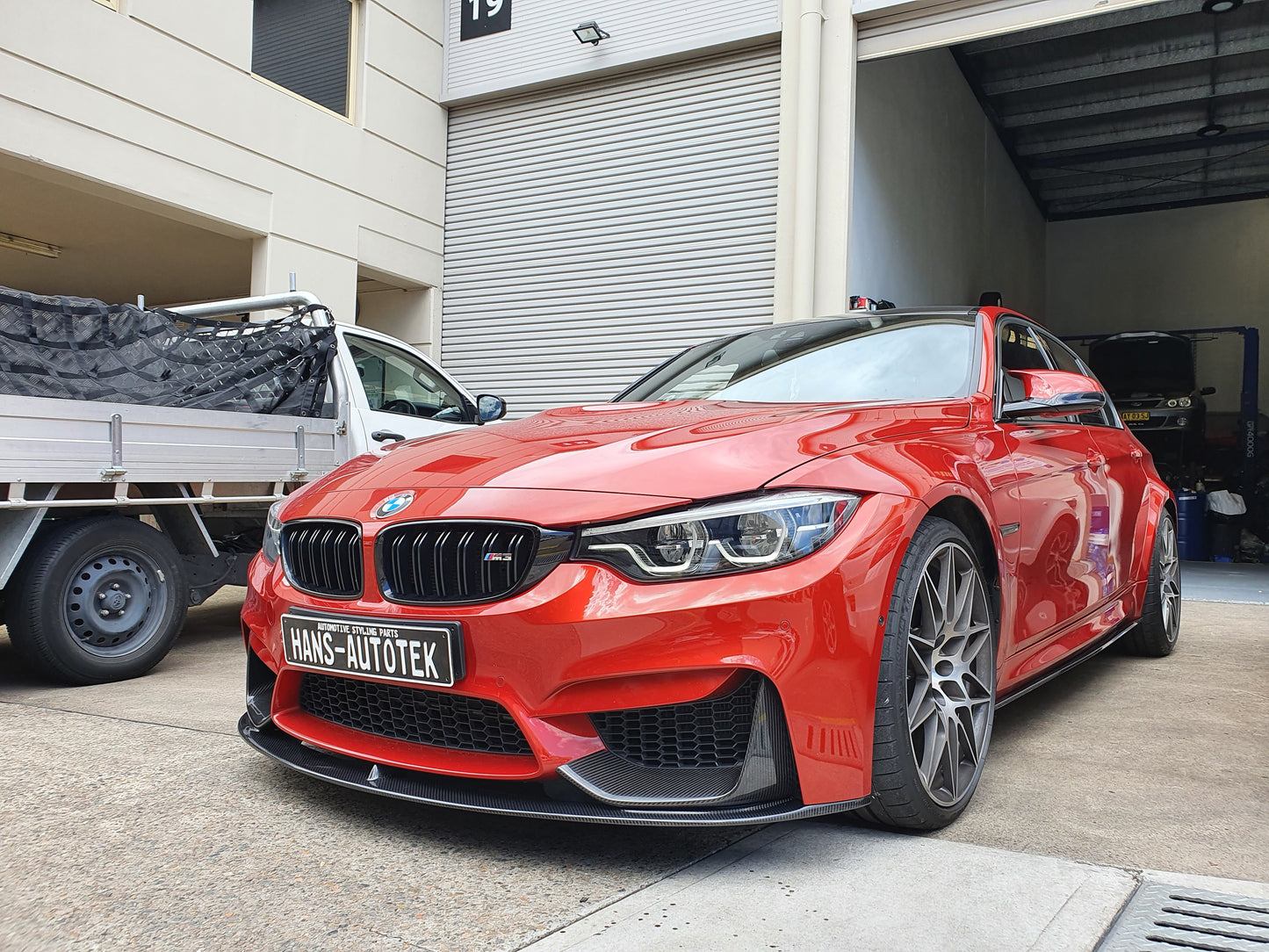 MPerformance Style Full Real Carbon Fiber Front Lip & Splitters for BMW M3 F80 / M4 F82 F83 - 14-20